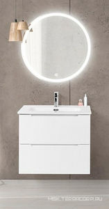 База под раковину подвесная с 2 выдвиж ящиками, 71х39хh51,5см, (без раковины), (цв.Bianco Lucido),  ZZ BelBagno Etna 39 ETNA39-700/390-2C-SO-BL-P