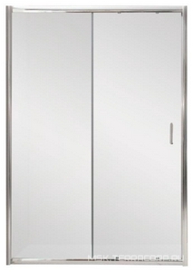 Дверь для душа, в нишу 120хh195 см, раздвижная, 1 дверь, 1 неподв.секция, правая/левая, (стекло прозрачн.5мм, фурн.цв.хром), Uno ZZ BelBagno Uno-195 UNO-195-BF-1-120-C-Cr