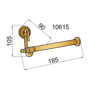 Держатель для туалетной бумаги, открытый, крепеж в комплекте, бронза ZZ Boheme Medici 10615