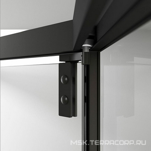 Душевой уголок 1000х1000хh2000мм, 5-ти угольный, раздвиж. дверь правая/левая, с 2 неподв.сегментами, (стекло прозрач 6мм, фурн.цв.черный мат),  ZZ Vincea Show VSP1-4SH100CLB