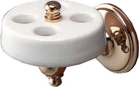 Держатель для зубных щёток  настенный (керамика/латунь)  ZZ Devon & Devon Old Navy MIL599OT