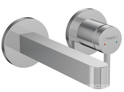 Смеситель для раковины, встраиваемый в стену, излив 165мм, внешняя часть (БЕЗ внутр. части –  арт. 13622180), (цв.хром),  ZZ Hansgrohe Finoris 76051000