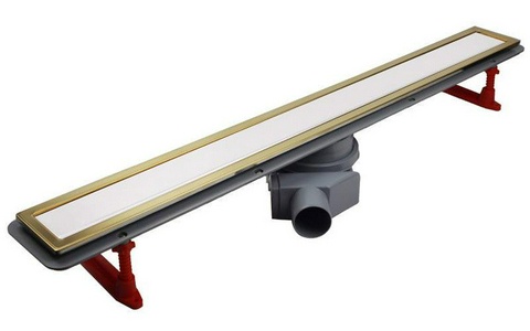 Линейный трап 750мм Confluo Premium Gold White Glass Line ZZ Pestan Confluo Premium Line 13100123