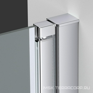 Дверь для душа в нишу, 900хh1950мм, распашная, правая/левая, (стекло 6мм, прозрачное, фурн.цв.хром),  ZZ Vincea Alpha VDP-3AL900CL