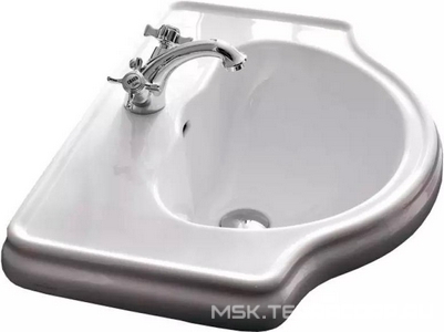 Раковина 62х46см, встраиваемая в столешницу сверху, с 1 отв.д/смесит.,  ZZ Kerasan Retro 103001