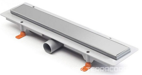 Душевой лоток с рамкой Klasik 450 мм D40, хром глянец ZZ