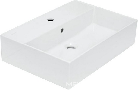 Раковина мебельная для тумбы  60, прямоугольная, отверстие под смеситель, белая Sanita Luxe Novel WB.FN/Novel/60-C/WHT.G/S1 / NOV60SLWB01