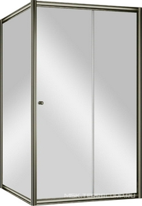 Душ.уголок 1200х1000хh1950мм,прямоуг,одна сдвиж.дверь с неподв.сегм. и бок.стенкой, Правая/Левая,(ст.прозр.6мм, проф. бронза), GiubleoZZ Cezares Giubileo GIUBILEO-AH-1-120/100-SCORREVOLE-C-Br