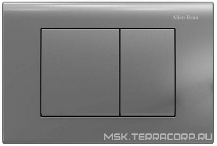 Кнопка двойного смыва, пневм., для инсталляции д/унитаза, (пластик цв.сатин),  ZZ Allen Brau Liberty 9.20002.MG