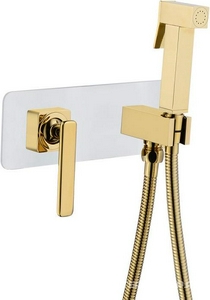 Гигиенический душ Lemark  LM6419WG со смесителем, С ВНУТРЕННЕЙ ЧАСТЬЮ, цв. белый/золото ZZ Lemark Mista LM6419WG