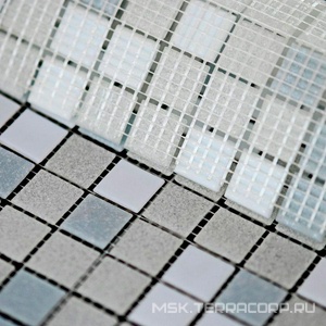 Мозаика Aqua 400  (на бумаге) (20x20x4) 32,7x32,7 Bonaparte Мозаика стеклянная n156257