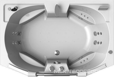 Акриловая ванна Radomir Конкорд Специальный Chrome 180x120 с пультом| 180x120x50