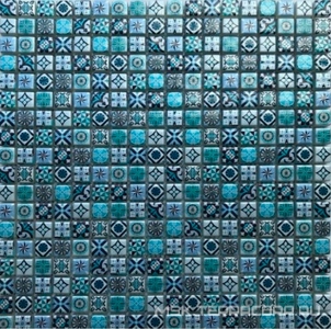 Мозаика Xindi Blue (15x15x6) 30x30 Bonaparte Мозаика стеклянная n156369