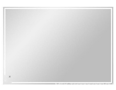 Зеркало 70х90 см, универсальный монтаж, LED подсветка с сенсорным выключателем, черный алюминиевый профиль КЗСК 405 4050709ску