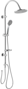 Душевой гарнитур: верхний душ 20см, ручной душ, стойка, шланги, мыльница в компл., (цв.хром),  ZZ Latuno 800 L80041