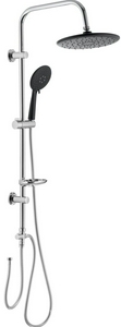 Душевой гарнитур: верхний душ 26см, ручной душ, стойка, шланги, мыльница в компл., (цв.хром),  ZZ Latuno 800 L80029
