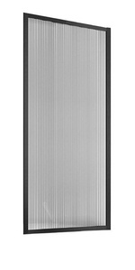 Душевая шторка на ванну, стационарная, правая/левая, 700хh1400мм, (стекло рифленое 5мм, фурнитура цв.черный мат.), Vincea ZZ Vincea Универсал VSB-41700FLB