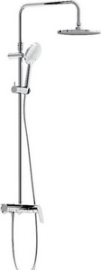Душевая система  со смесителем и полкой, верхний душ 230 мм, ручной душ 120 мм, цвет хром Damixa Jupiter 977780000