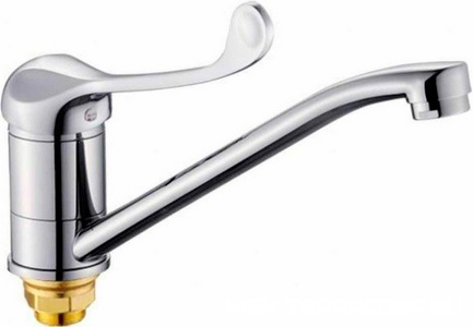 Смеситель медицинский, без донного клапана, с гибкими подводками, хром ZZ Potato Potato Р4905