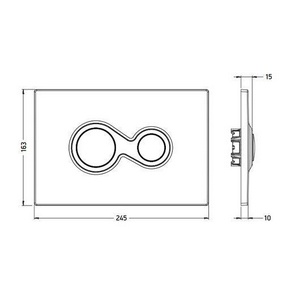 Клавиша двойного смыва, для инсталляции д/унитаза, (пластик цв.белый),  ArtСeram Monet 701.000.05