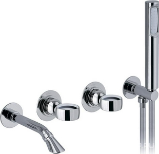 Смеситель для ванны, встраиваемый в стену, лейка, шланг, встраиваемая часть в компл., (цв.хром),  ZZ Webert Opera OA860312015