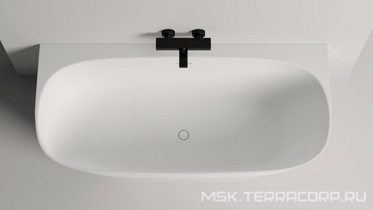 Ванна 1700х800хh580мм, пристенная, литой камень S-Sense глянец цв.белый, д/к Up&Down в цвет ванны,интегрир.слив-перелив,рама в компл, ZZ Salini Sofia Wall 170 102512G