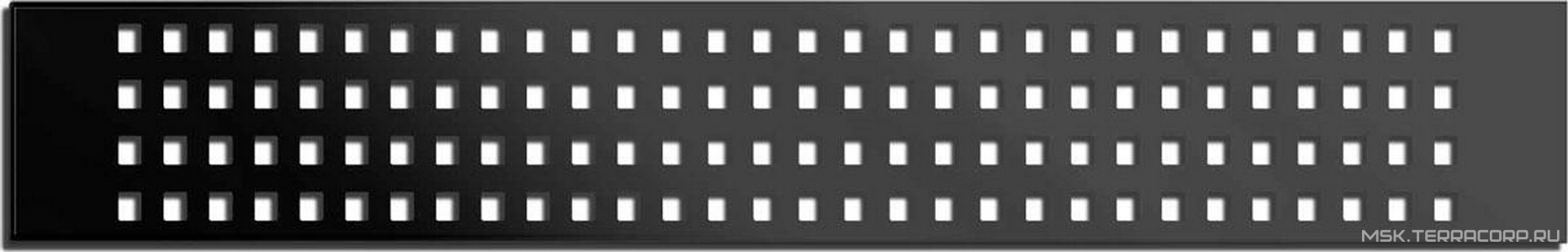 Душевой лоток 600 мм, пропускн.спос-ть 48 л/мин, с перфорир. решеткой, (цв.черный матовый),  ZZ Vincea Say Optima SAY.601.60.B.M.S.PITI