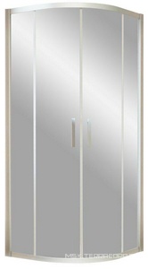 Душевое ограждение  NOVO полукруглое, 90*90*1900, профиль матовый хром, стекло сатин, БЕЗ покрытия, ZZ Vegas Glass ZS ZS NOVO 90 07 10