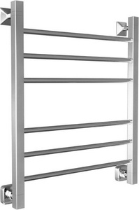 ОБРАЗЕЦ  Полотенцесушитель водяной 80х50 см, комплект уголоков гайка/штуцер 3*4/1*2 в комплекте, цв. хром глянец KL Двин S plaza 4657795050794 (товар 4656759174446)
