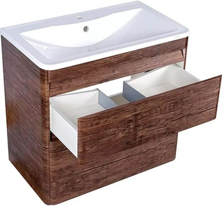 Тумба напольная для комплекта мебели 80 см, правая БЕЗ РАКОВИНЫ арт ЛС-00000616, цв.старое дерево, ZZ Style Line Атлантика ЛС-00000665