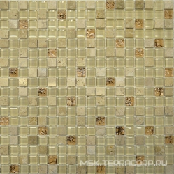 Мозаика Glass & Stone 2031 микс травертин-св.каменьXX |30х30