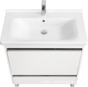 Тумба подвесная 80 см, БЕЗ раковины Миранда 1WH302251, цв. белый Aquaton Капри 1A230201KP010