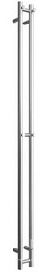 ОБРАЗЕЦ  Полотенцесушитель вертикальный электрический 120х8 см, скрытый монтаж, цв. хром KL Двин X-2 neo 4657801249150 (товар 4657795059933)