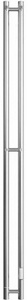 ОБРАЗЕЦ  Полотенцесушитель вертикальный электрический 120х8 см, скрытый монтаж, цв. хром KL Двин X-2 neo 4657801249150 (товар 4657795059933)