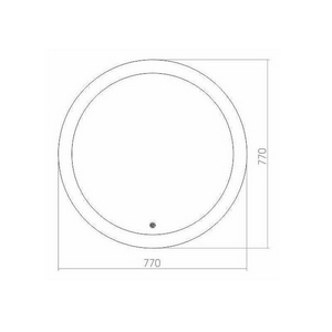 Зеркало круглое 77х77 см, c подсветкой и диммером, сенсорный выключатель ZZ Azario Перла ФР-00000847