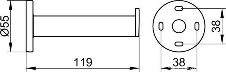 Держатель для запасного рулона туал. бумаги, (цв.черный матовый),  ZZ Keuco Plan 14963 370000
