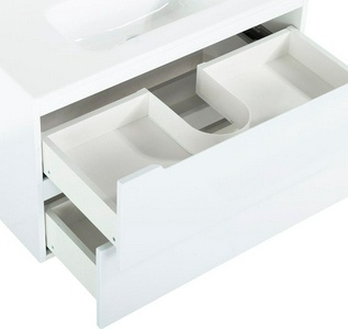 База под раковину подвесная с 2 выдвиж ящиками, 61х39хh51,5см, (без раковины), (цв.Bianco Lucido),  ZZ BelBagno Etna 39 ETNA39-600/390-2C-SO-BL-P