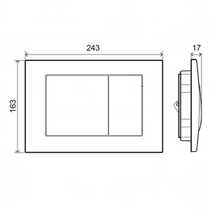 Клавиша двойного смыва 3/6л., для инсталл. унитаза, (металл цв.бронза), Migliore ZZ Migliore Универсал 20460