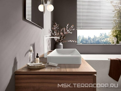 Смеситель для раковины, 250, высокий, с д/к, (цв.белый матовый),  ZZ Hansgrohe Vivenis 75040700