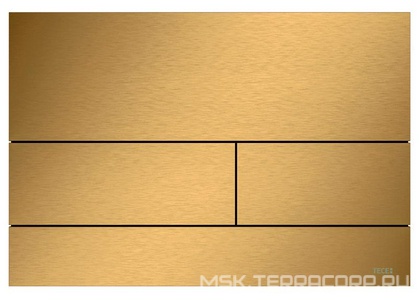 Панель смыва с двумя клавишами, для застенного модуля д/унитаза, с покрытием от отпечатков пальцев, (металл, цв.сатин позолоченный),  II ZZ Tece TECEsquare 9240847