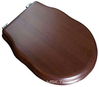 Сиденье для унитаза, с микролифтом, (дерево цв.орех, петли цв.хром),  ZZ BelBagno Boheme BB115SCW-CRM (снят с пр-ва)