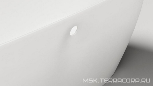 Ванна 1650х750хh600мм, отдельностоящая, литой камень S-Sense, глянец, С ОТВЕРСТИЕМ ПЕРЕЛИВА, слив перелив в комплект не входит,  ZZ Salini Sofia Light 103711G