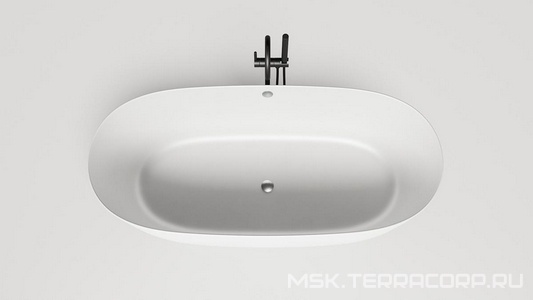 Ванна 1650х750хh600мм, отдельностоящая, литой камень S-Sense, глянец, С ОТВЕРСТИЕМ ПЕРЕЛИВА, слив перелив в комплект не входит,  ZZ Salini Sofia Light 103711G