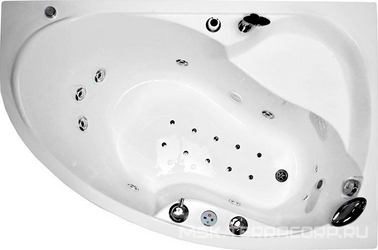 Ванна г/м "АМЕЛИЯ-BRONZE",1600х1050, левая, смес./излив "Бриз/Линкольн",ГМ7,НМ2, молдинг, подголов. пульт200, фронт.панель,слив-перелив, каркас ZZ