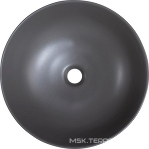 Раковина накладная на столешницу, круглая, 410x410xh130мм, без отв.д/смесит., без перелива, (цв.серый матовый), BelBagno ZZ BelBagno Универсал BB1315-H311