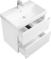 Тумба подвесная  70, 682x579x427, 2 ящика, БЕЗ раковины арт. 1WH501628, цв. белый, ZZ Aquaton Сканди 1A251801SD010
