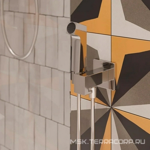 Гигиенический душ со смесителем, БЕЗ скрытой части арт.29235180, (лейка с кнопкой, кронштейн, шланг 125см), (цв.хром), Bidette E 1jet ZZ Hansgrohe Универсал 29233000