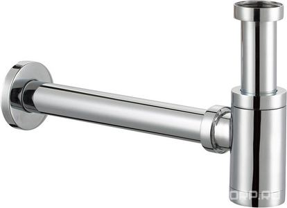 Сифон для раковины 1*1/4, цилиндр, без донного клапана, цв. хром Azario Универсал AZ-108-CHR