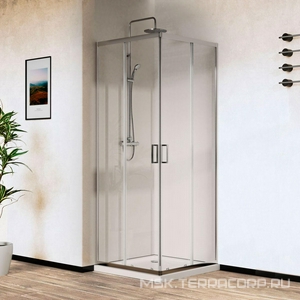Душевой уголок 1000х800хh1950мм, прямоуг., правый/левый, (стекло прозрачное 5мм, фурн.цв.хром),  ZZ Vincea City VSS-5CT8010CL