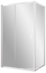 Душевое ограждение ZP+ZPV NOVO, 120*100*2000 мм, профиль белый, стекло позрачное,  Покрытие BriteGuard, ZZ